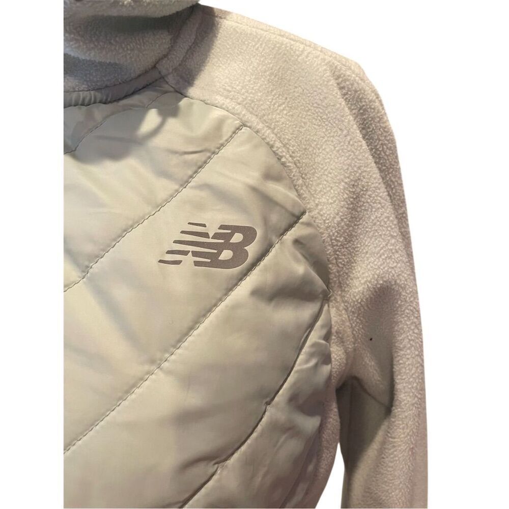 New Balance Women's Quilted Fleece Jacket Green Medium Mid-Length Casual - Picture 3 of 12